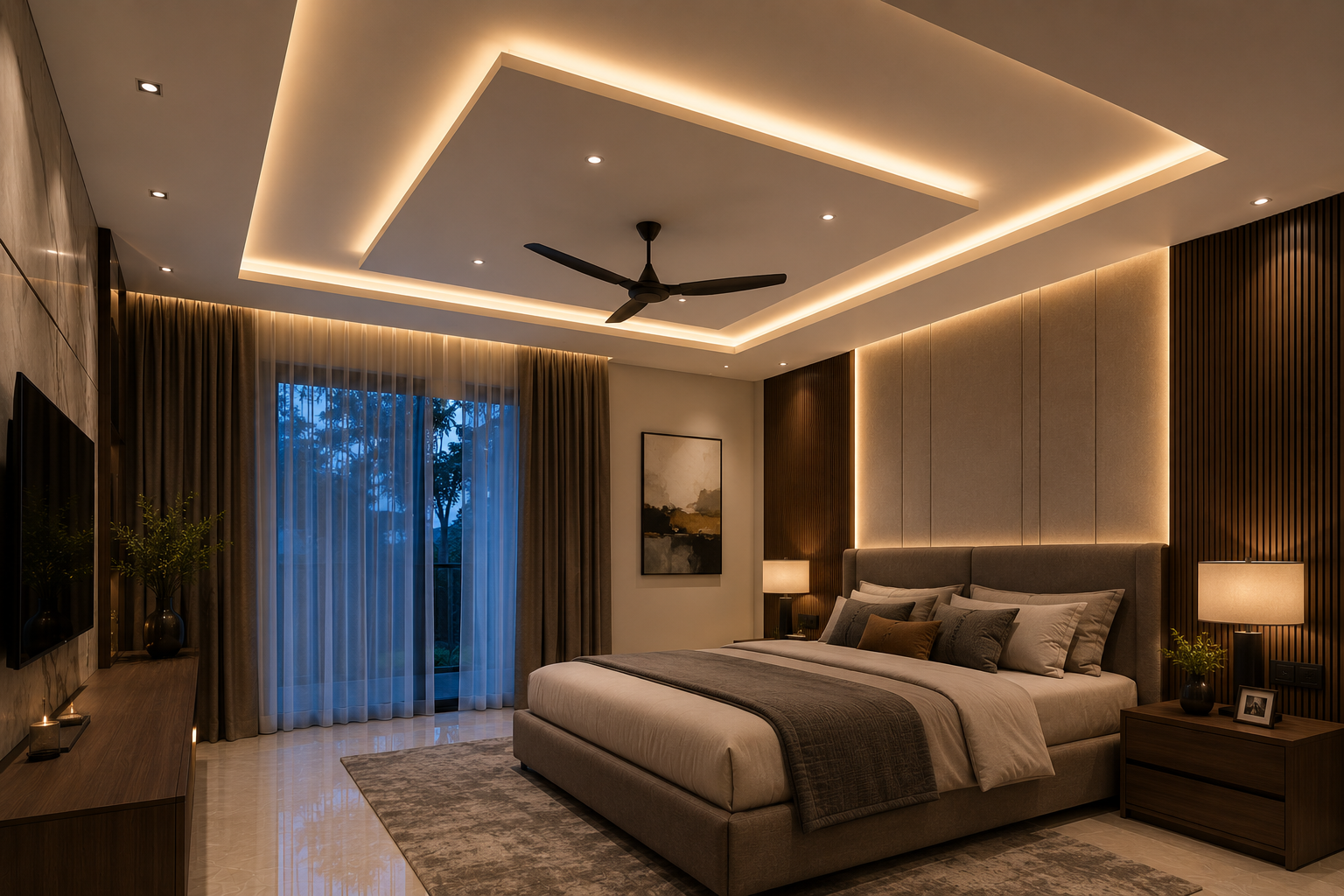 Bedroom false ceiling