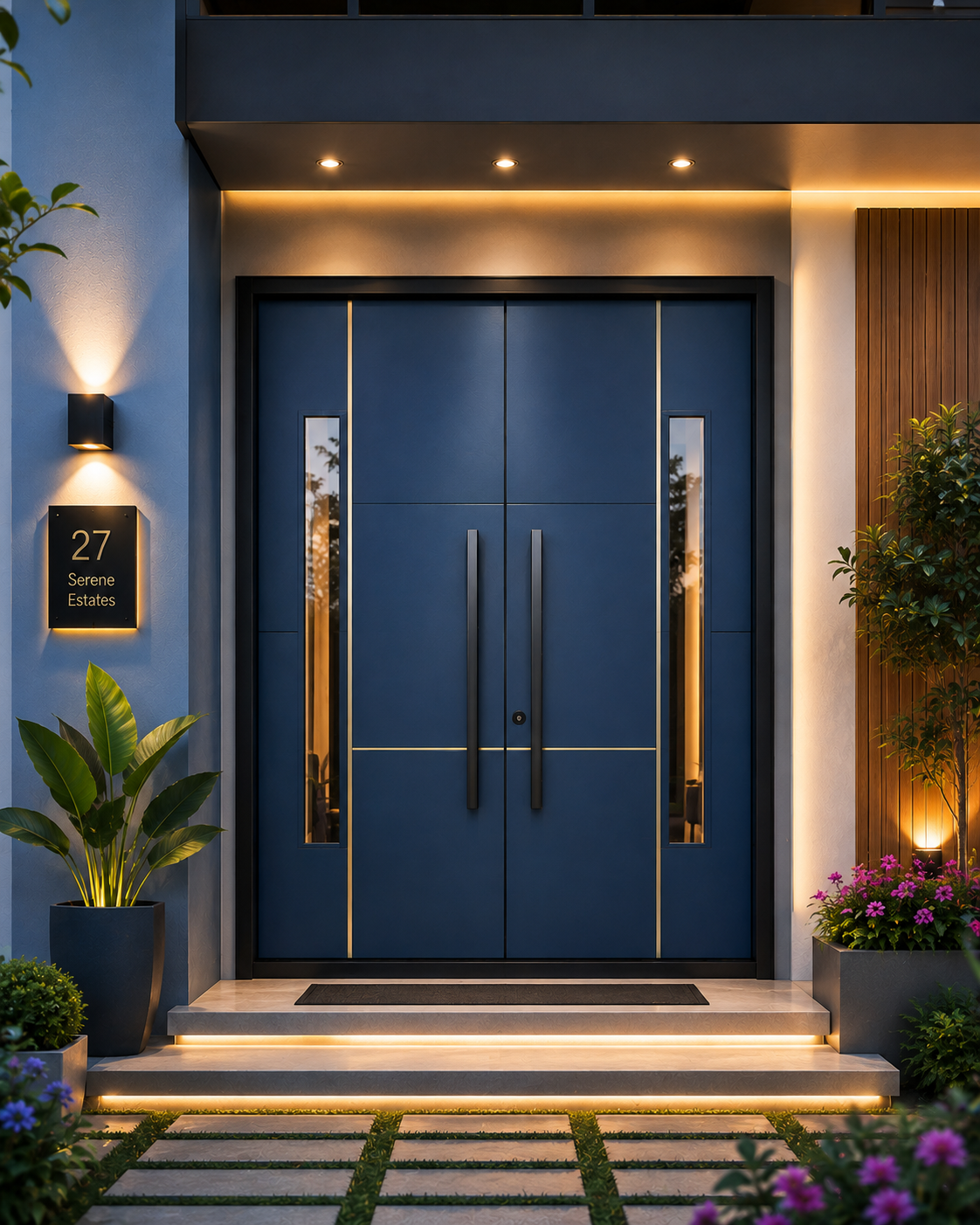 Contemporary fibre door