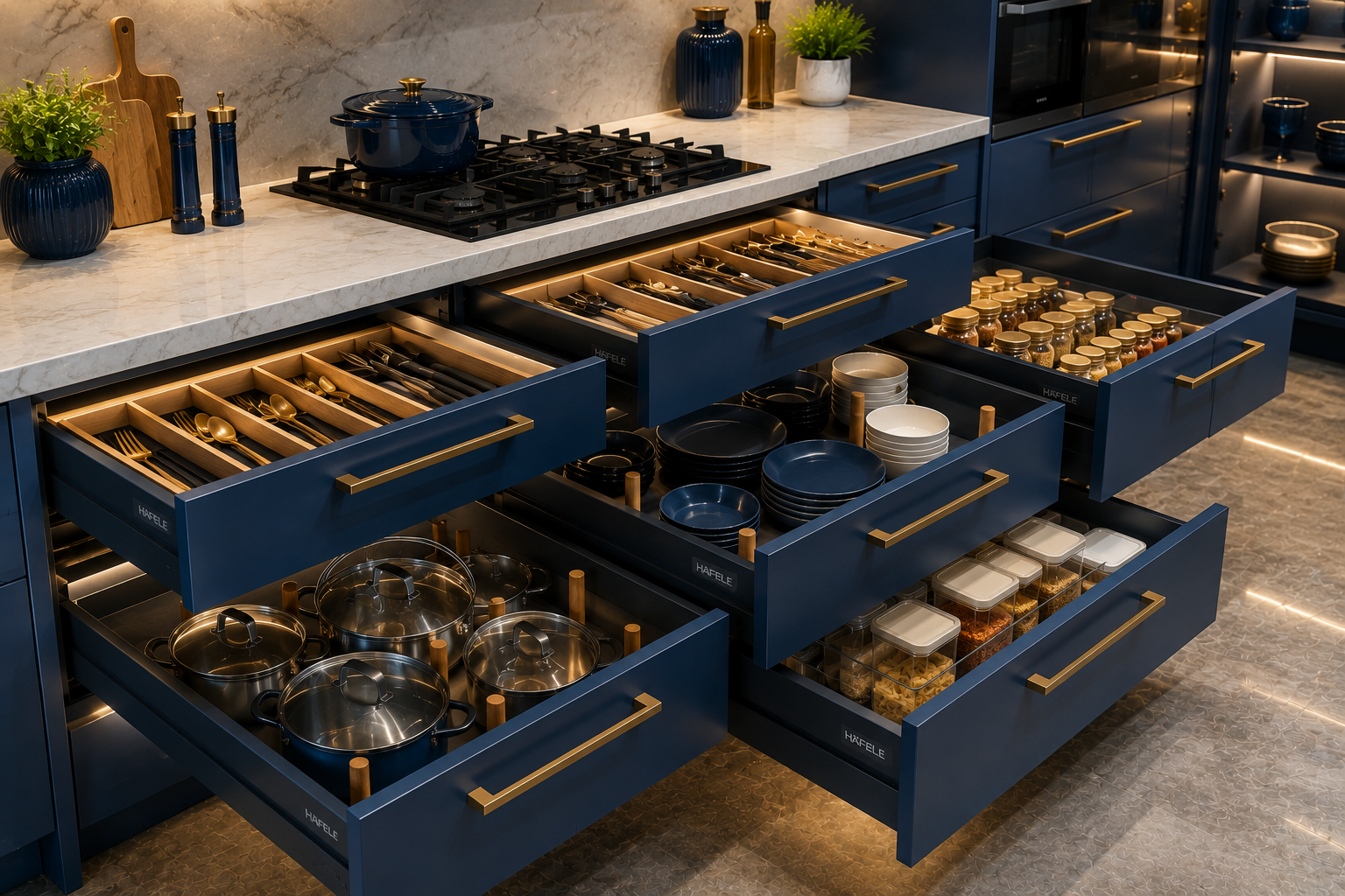 Kitchen drawer storage system