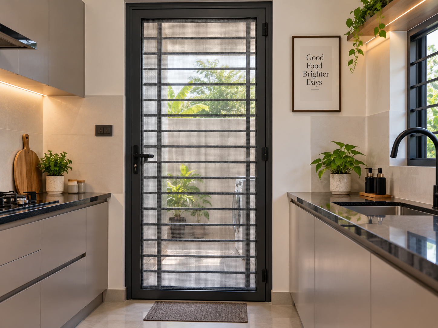 Kitchen Grill Door Mosquito Net