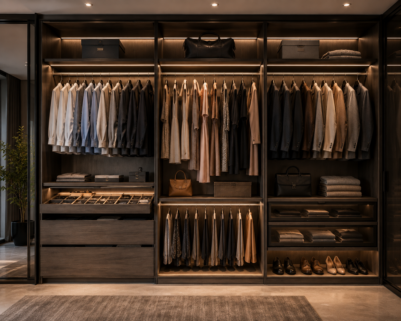 Wardrobe hanging storage