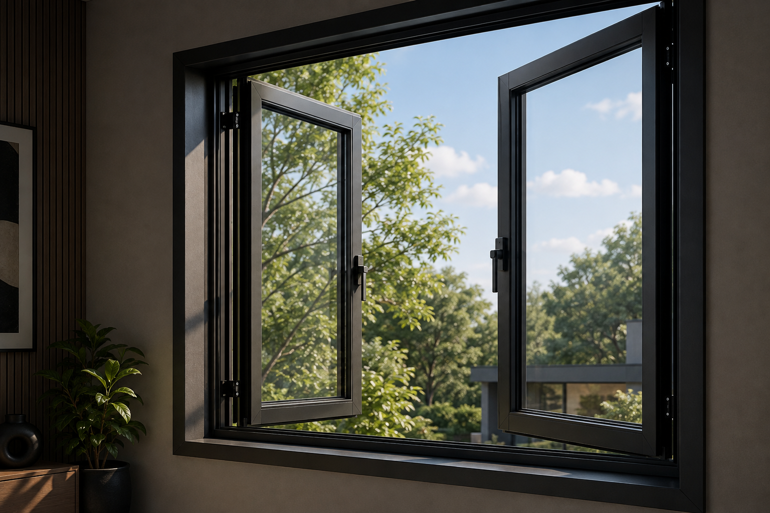 Premium aluminium open windows
